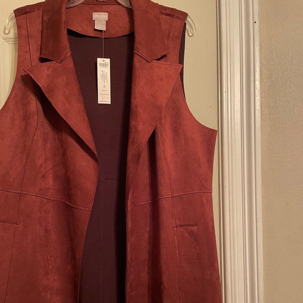 NWT Chico’s Suede Vest